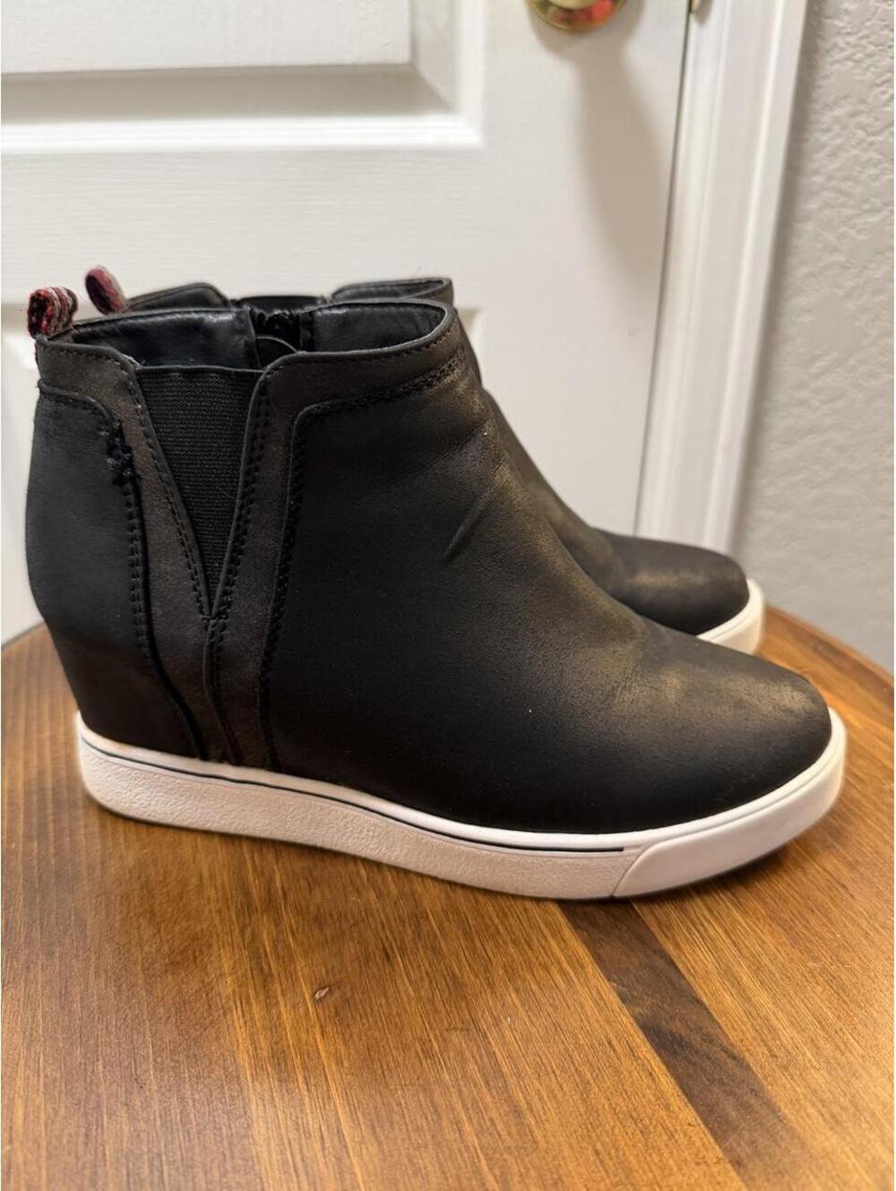 Sugar wedge sneaker booties, size 7.